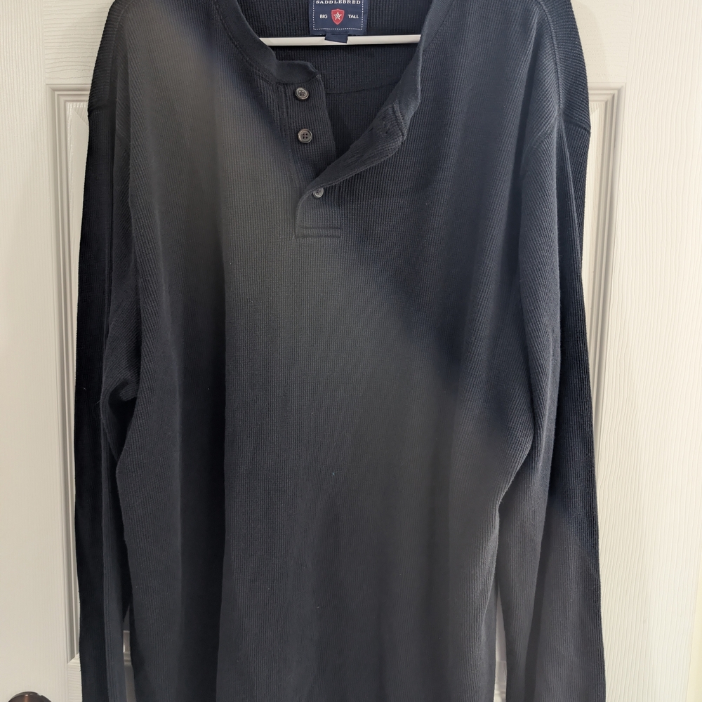 Men's Black Henley Shirt